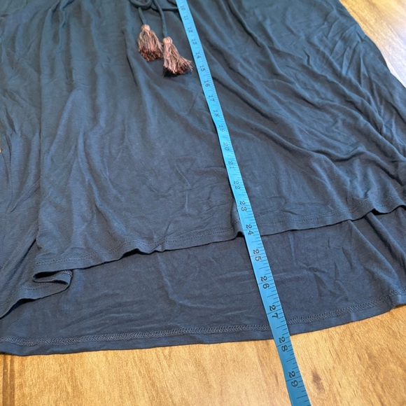 Knox Rose Blue Long Sleeve Peasant Embroidered Stretch Shirt Womens Size Large - Picture 7 of 9